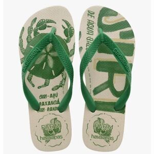 Havaianas x Farm Rio Crab Flip Flops. NWT
